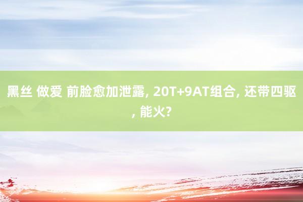黑丝 做爱 前脸愈加泄露， 20T+9AT组合， 还带四驱， 能火?
